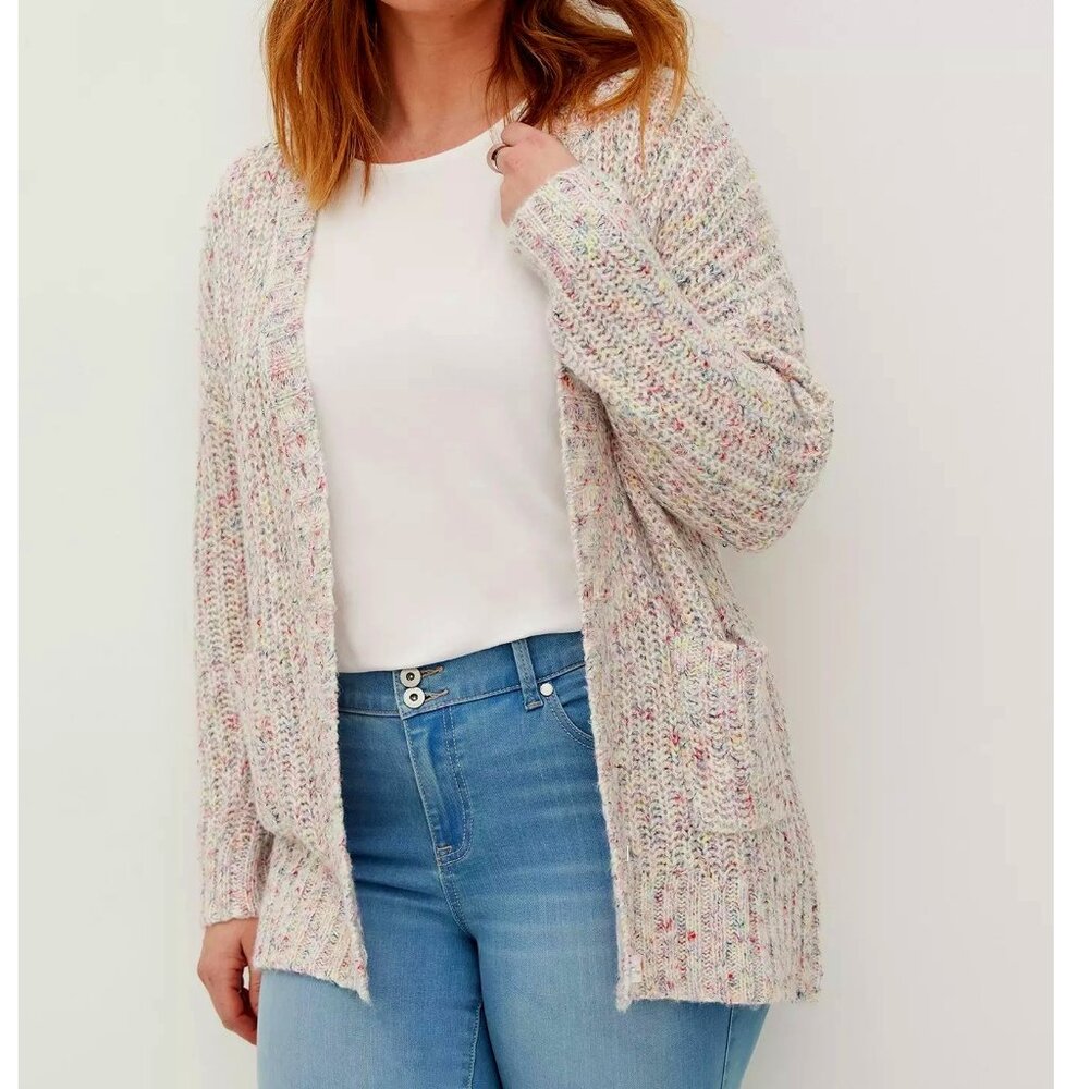 Christopher & Banks Open Front Chunky Knit Cardigan Sweater - Size Small.